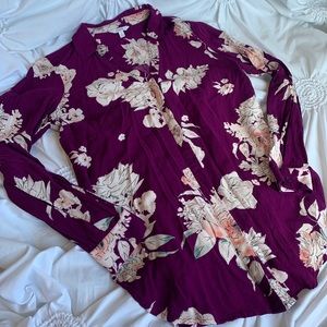 Floral button down shirt
